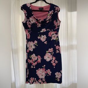 Connected Apparel Floral Drape Dress Size 12
